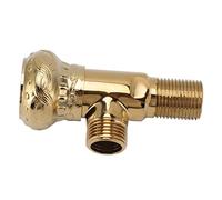 Fdit Vanne D'arrêt D'angle, Vanne D'eau Antique Entièrement en Cuivre doré avec Conception Sculptée, pour évier de Cuisine de Salle de Bains, évier de Blanchisserie