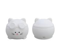 Fdit Veilleuse à Commande par Robinet à intensité Variable avec Fonction de Gestion Intelligente du Sommeil, Lampe de Chevet Rechargeable par USB en Silicone pour Chambre à Coucher (WHITE)