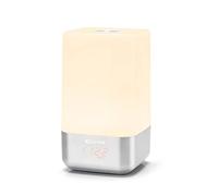 Fdit Veilleuse avec Réveille-Matin Lumière Réveil Sunrise Simulation Lampe de Chevet avec 5 Sons Naturels Nuit Lumière Blanc