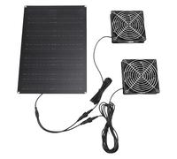 Fdit Ventilateur de Ventilation de Refroidissement D'échappement Solaire Haute Performance 3000-4000 Tr/min IPX7 Imperméabilisation pour Poulailler RV 75W 18V 13,2x9,3 Pouces 4,7x4,7 Pouces 35,27 Oz