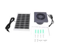 Fdit Ventilateur D'échappement à énergie Solaire, Ventilateur de Ventilation Solaire Monocristallin 6W avec IP67 Araproal pour Le Poulailler à Serre de Poulet
