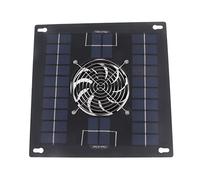 Fdit Ventilateur D'extraction à énergie Solaire 5 W, Double Couvercle en Métal étanche à Faible Bruit, avec Panneau Solaire Monocristallin, pour Serre, Poulailler, Hangar, Maison pour