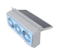 Fdit Ventilateur D'extraction Solaire de Voiture, Circulation D'air Efficace pour Voiture, Maison, Bureau, Taille ABS 9,1x4,9x2,4 Pouces (GREY)