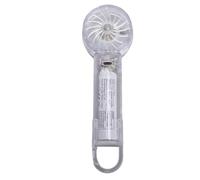 Fdit Ventilateur Portatif D'extérieur avec Conception Polyvalente pour les Pique-niques et les Voyages à la Plage, Ventilateur de Refroidissement de Glace de Poche (Transparent)