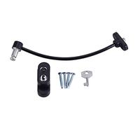 Fdit Verrou de sécurité pour Enfants, Limiteur de sécurité en Alliage de Zinc avec clé pour Fenêtres en Bois et Aluminium UPVC 19 Cm Noir Blanc (BLACK)