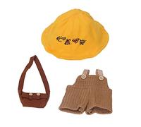Fdit Vêtements d'ours en Peluche avec Chapeau brodé et Bretelles en Tricot, Mini Sac, Ensemble de Vêtements de Poupée aux Couleurs Vives, adapté aux Poupées de 30 Cm, pour Les Amateurs de pour