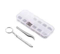 Fdit Vis à Lunettes, Kit D'outils de Vis en Acier Inoxydable avec Mini Pince à épiler, Tournevis, Kit D'outils pour la Réparation de Lunettes de, de Montres