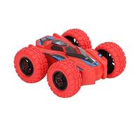Fdit Voiture de Cascade Alimentée par épine Double Face pour Enfants, Jouet Rotatif à 360 ° pour Enfants, Plastique ABS Sûr (Rouge)