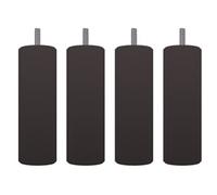 Fdl-mg Jeu de 4 pieds CYLINDRIQUE o : 70 mm - hauteur : 200 mm - vis de 8 mm - en Caisse Carton CC avec etiquette - coloris LAQUE GRIS TAUPE