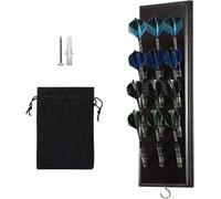 FDLS Darts Caddy Support Mural pour fléchettes avec Crochet en métal Sac de Rangement pour Accessoires Lot de 12 fléchettes à Pointe Souple