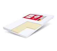 FDM Baby Classic Matelas pour Enfants 90x180 cm Mousse à Mémoire de Forme Latex Épaisseur 8 cm Fermeté H2 H3 Matelas à Deux Faces Housse Lavable Oeko-TEX Hypoallergénique