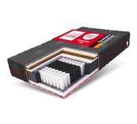 FDM Black Matelas 80x200 cm Épaisseur 22 cm Matelas à Ressorts Ensachés avec Mousse Visco Latex Coco Fermeté H3 H4 Deux Faces 7 Zones de Confort Housse Lavable Oeko-TEX Hypoallergénique