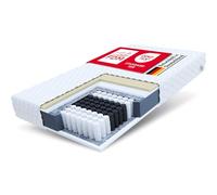 FDM BOLONIA Matelas à Ressorts, Polyester, Blanc, 160 x 200 cm