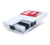 FDM Borneo 140 x 200 cm-Matelas à Ressorts ensachés de qualité supérieure à 7 Zones-Dureté H3/H3-Mousse Polyester-Hauteur : 17 cm, Mousse de polyuréthane, Blanc