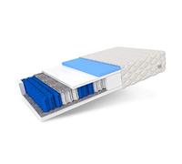 FDM ENNA MAX Matelas à ressorts ensachés Dureté H2 H3 Hauteur 25 cm Blanc 160 x 200 cm