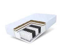 FDM Home Double Matelas 90x200 cm Épaisseur 21 cm Matelas à Ressorts Ensachés Fermeté H3 H5 Deux Faces 7 Zones de Confort Couche de Coco Housse Lavable Oeko-TEX Hypoallergénique