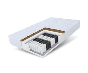 FDM Home Matelas 100x200 cm Épaisseur 17 cm Matelas à Ressorts Ensachés Fermeté H3 H4 Deux Faces 7 Zones de Confort Couche de Coco Housse Lavable Oeko-TEX Hypoallergénique