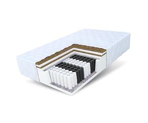 FDM Home Max Double Matelas 90x200 cm Épaisseur 26 cm Matelas à Ressorts Ensachés Fermeté H3 H5 Deux Faces 7 Zones de Confort Couche de Coco Housse Lavable Oeko-TEX Hypoallergénique