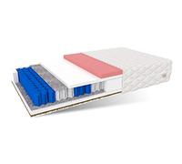 FDM Matelas CORFU - 90 x 200-7 Zones - Qualité supérieure - Dureté : H4/H3 - Mousse de polyuréthane viscoélastique en Polyester - Hauteur : 22 cm