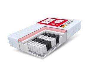 FDM Memory Matelas 140x200 cm Épaisseur 24 cm Matelas à Ressorts Ensachés avec Mousse Visco Fermeté H2 H3 Deux Faces 7 Zones de Confort Housse Lavable Oeko-TEX Hypoallergénique