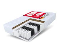 FDM Natural Max - Matelas 100 x 200 cm - Mousse à Froid à Ressorts ensachés - Hauteur : 24 cm - Dureté H3 et H4 - Mousse de polyuréthane - Certifié Öko-Tex - Convient aux Personnes allergiques -