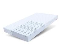 FDM Pearl Matelas 100x200 cm Mousse à Mémoire de Forme Épaisseur 16 cm Fermeté H4 Matelas à Deux Faces 7 Zones de Confort Housse Lavable Oeko-TEX Hypoallergénique
