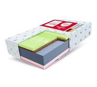 FDM Savona Matelas 80x200 cm Mousse à Mémoire de Forme Épaisseur 22 cm Fermeté H3 H4 Matelas à Deux Faces Mousse Visco Latex Coco Oeko-TEX Hypoallergénique Housse Lavable Aloe Vera