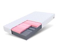 FDM Select Max Double Matelas 180x200 cm Mousse à Mémoire de Forme Épaisseur 24 cm Fermeté H3 H4 Matelas à Deux Faces 7 Zones de Confort Housse Lavable Oeko-TEX Hypoallergénique