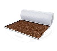 FDM Surmatelas Coco Topper 200x200 cm Dureté H4 Épaisseur 1 cm Antiallergique Oeko-Tex Blanc