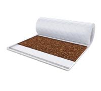 FDM Surmatelas en Mousse à Froid en Coco 180 x 200 cm Dureté H4 Hauteur env. 4 cm Convient aux Personnes allergiques Certifié Öko-Tex Blanc