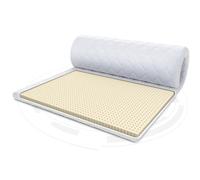 FDM Surmatelas Latex Max Topper 200x200 cm Dureté H3 Épaisseur 4 cm Antiallergique Oeko-Tex Blanc