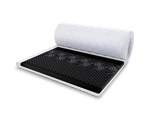 FDM Surmatelas Nero - Double - 160 x 200 cm - Dureté H3 - Hauteur : environ 9 cm - Mousse HR profilée - Convient aux personnes allergiques - Certifié Öko-Tex