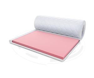 FDM Surmatelas Visco Max Topper 120x200 cm Dureté H1 Épaisseur 8 cm thermoplastique Mousse à mémoire de Forme Antiallergique Oeko-Tex Blanc