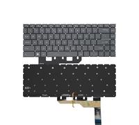 FDMOZRE Clavier d'ordinateur Portable américain Russe pour MSI pour Modern14 GE66 pour Raider GS66 GP66 P66 pour Stealth 10SD 10SF MS-14D3/14D1/14DK rétroéclairage RVB(US Grey Backlit)