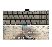 FDMOZRE Clavier d'ordinateur Portable Russe/américain/Britannique/Espagnol/Latin pour HP 15-BS 15-BR 15-BW 15T-BR 15Q-BU 15T-BS 15Z-BW 250 G6 255 256 258(Silver SP No Backlit)