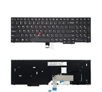 FDMOZRE Clavier d'ordinateur Portable Russe américain pour Lenovo pour IBM pour ThinkPad E550 E555 E550C E560 E565 E555C E560C E565C(US with Mouse)