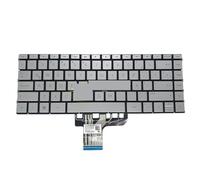 FDMOZRE Clavier rétroéclairé pour Ordinateur Portable HP Pavilion 13-an 13-AN0010NR 13-AN0012LA (Version Latino-espagnole) 9Z.NECBQ.A1E NSK-XBABQ(Sliver French)