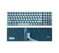FDMOZRE Clavier rétroéclairé RU SP LA AR BR pour HP pour Pavilion 15-DA CX DB DX DR 250 G7 /255/256 CN CS CR CW 17(LA Backlit Silver)