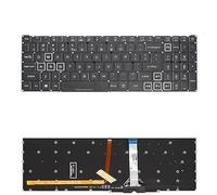 FDMOZRE Clavier rétroéclairé US/RU/SP pour Acer pour Nitro 5 AN515-56 AN515-57 AN515-45 AN515-57-974Y 4 pour Helios 300 PH315-54 LG05P-N12B3L(US White RGB Light)