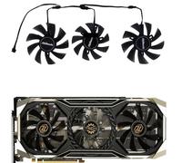 FDMOZRE Lot de 3 Ventilateurs Refroidissement pour Cartes vidéo Asrock Radeon RX 5700 XT 5700XT RX5700XT Taichi X 8G OC+ T129215SU T128015SU
