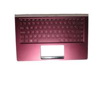 FDMOZRE Repose-Poignets et Clavier pour Ordinateur Portable ASUS UX333F UX333FA UX333FN, Coque supérieure Rouge avec rétroéclairage, Version coréenne KR/Amérique Latine LA(UX333F LA)