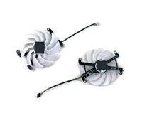 FDMOZRE Ventilateur de Refroidissement DIY 102 mm GFY10015H12SPA 4 Broches/6 Broches pour Carte Graphique Galax GeForce KFA2 RTX 3060 3060Ti 3070 3070Ti EX, Blanc(2PCS)