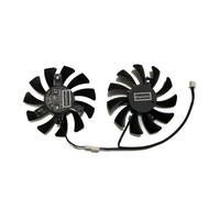 FDMOZRE Ventilateur de Refroidissement pour Carte Graphique VGA, 2 pièces/Ensemble, 75 mm, Broches, HA8010H12F-Z, pour MSI GTX 1650 GTX1650 Ventus XS 4G OC