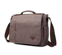 FDOIUTU Ce sac messager moderne en similicuir avec de multiples poches et une fermeture magnétique est parfait pour les hommes comme pour les femmes (Kaki)