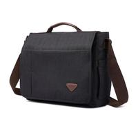 FDOIUTU Ce sac messager moderne en similicuir avec de multiples poches et une fermeture magnétique est parfait pour les hommes comme pour les femmes (Noir)