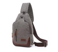 FDOIUTU Sac bandoulière moderne avec trois poches et fermeture magnétique. Ce sac bandoulière unisexe est doté d'un compartiment principal spacieux pour un usage quotidien (Gris)