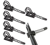 Fdolon 50 Pièces Sangles de Câble Auto-Adhésives Réglables Attaches de Câble en Nylon Organisateurs de Câbles Auto-Adhésifs Serre-Câbles électriques pour la Gestion du Cordon Noir