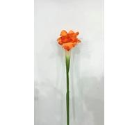 FDOSIJFOS Fleurs artificielles, Lot de 5 Iris artificiels Blancs décoratifs en Soie for décoration Mariage(Orange)