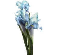 FDOSIJFOS Fleurs artificielles, Lot de 5 Iris artificiels Blancs décoratifs en Soie for décoration Mariage(Blue)