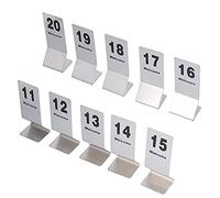 FDOSIJFOS Marque-Places, Étiquettes numériques en métal, Cartes de Table numéro 1 à 25/50, Peuvent être largement utilisées dans Les Restaurants, Bars, fêtes, Mariages(50pcs)